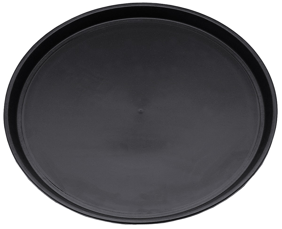 Schwarzes rundes Serviertablett