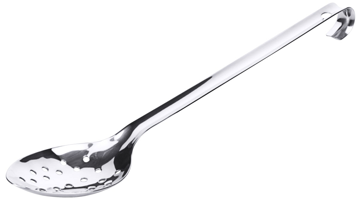 Metall-Küchenlöffel mit Löchern.