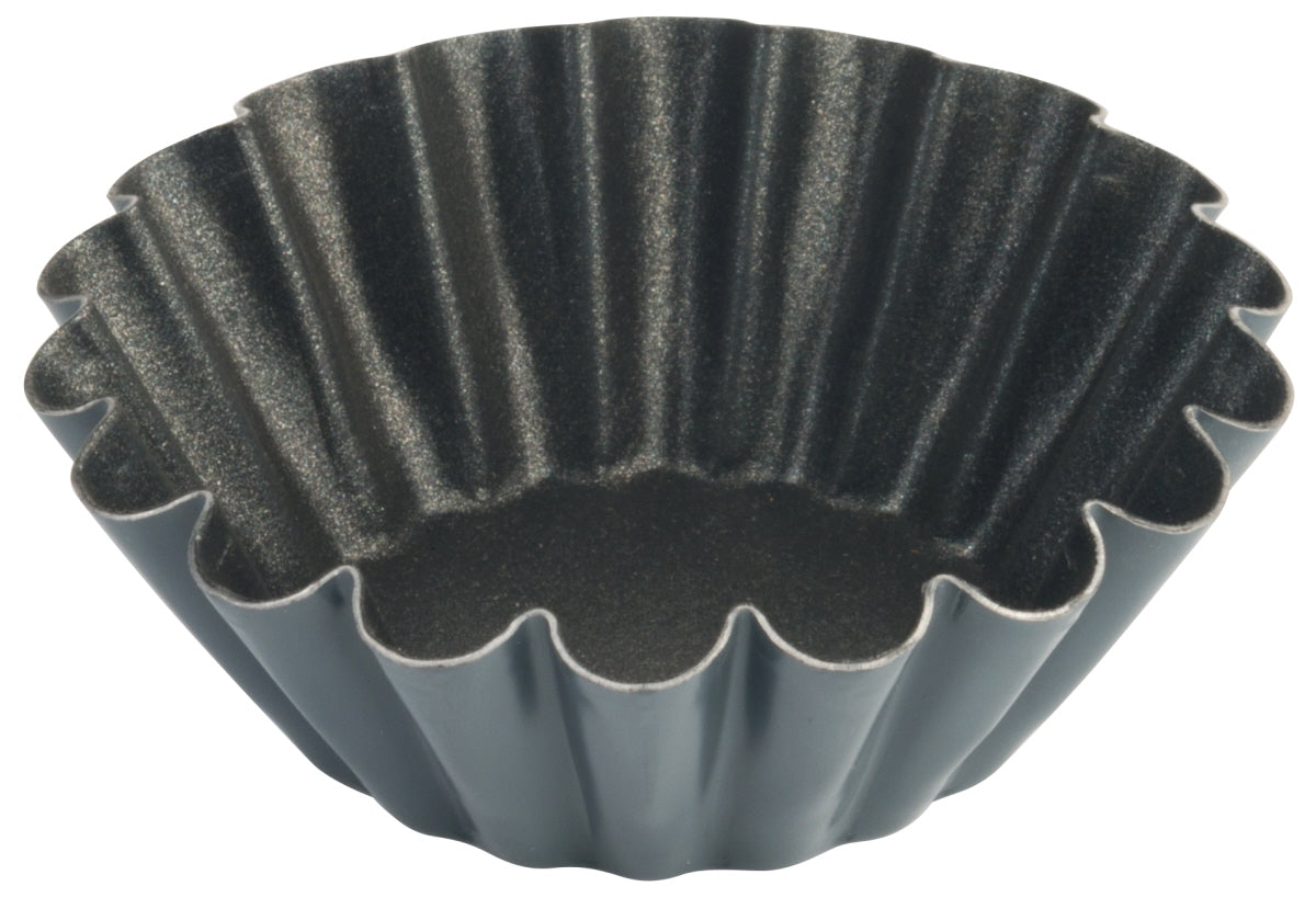 Schwarze, geriffelte Backform