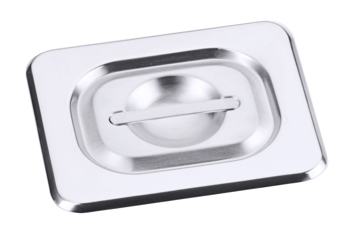 Edelstahl-Gastronorm-Deckel mit Griff.