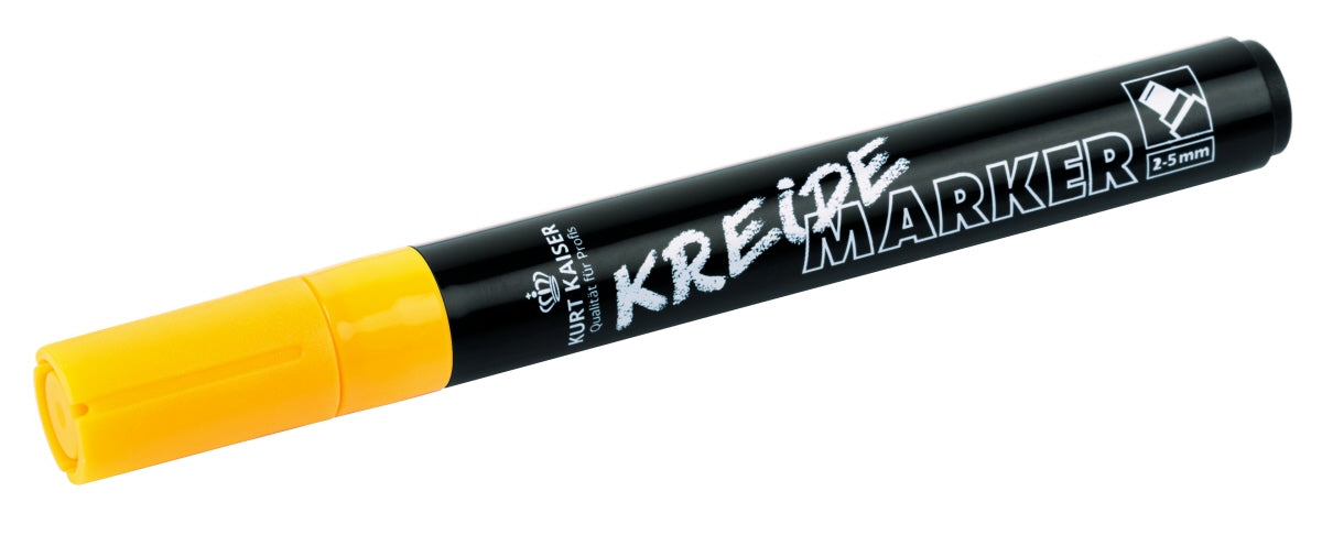 Gelber Kreidemarker für Gastronomie.