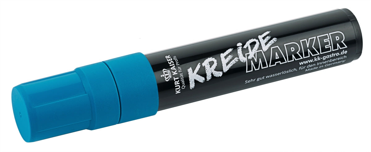 Blauer Kreidemarker für Gastronomie.