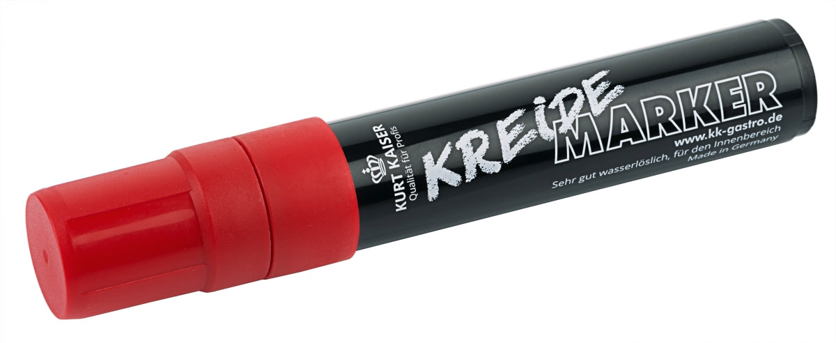 Roter Kreidemarker für Gastronomie.