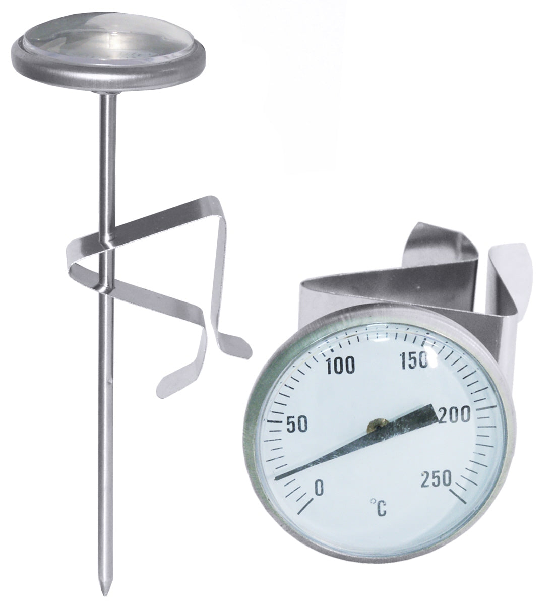 Thermometer mit Halterung für Kochen.