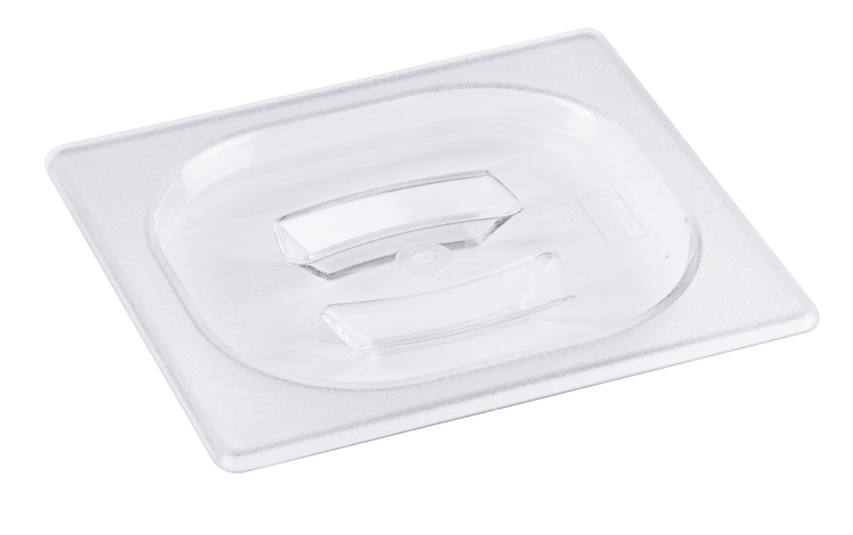 Transparenter GN-Behälterdeckel aus Kunststoff.