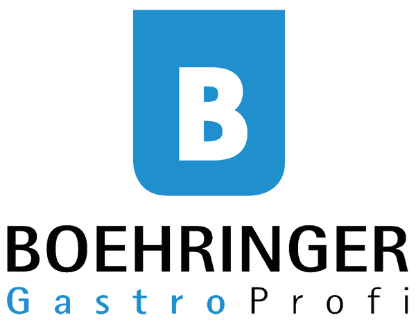 Blaues "B" Logo mit "Boehringer Gastro Profi".