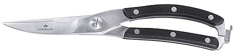 Küchenschere aus Edelstahl, schwarz.