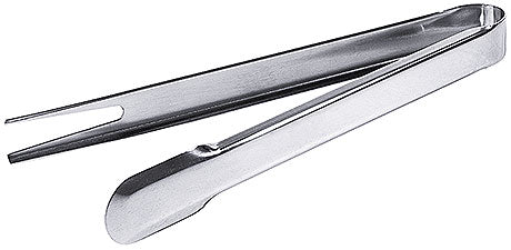 Silberne Fischgrätenpinzette aus Metall.