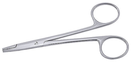 Edelstahl-Küchenschere mit gezackter Klinge.