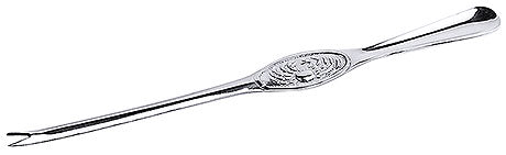 Hummergabel aus Edelstahl, glänzend.