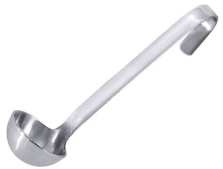 Edelstahl-Schöpfkelle mit Haken.