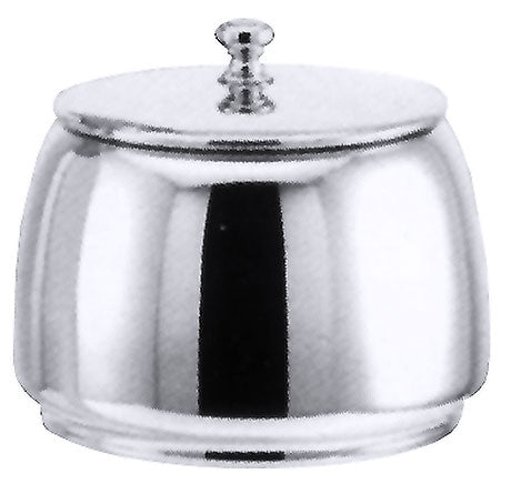 Silberne Zuckerdose mit Deckel.