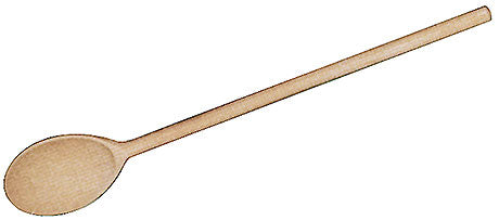 Holzlöffel mit langem Stiel.