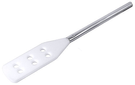 Küchenspatel mit Löchern aus Metall.