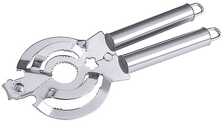 Metallischer Dosenöffner mit Griffen.
