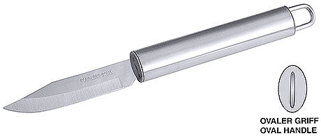 Küchenmesser mit ovalem Griff.