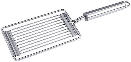 Grillrost mit Griff aus Metall.