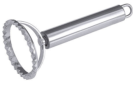 Runder Teigrädchen aus Metall.