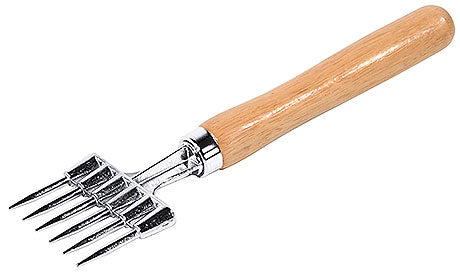 Gabel mit Holzgriff, Edelstahlzinken.