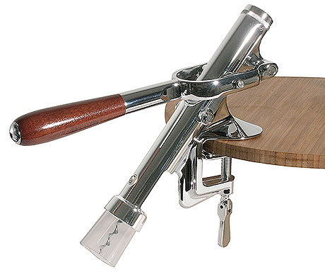 Korkenzieher mit Tischhalterung.