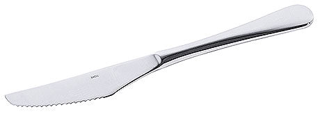 Silbernes Tafelmesser mit Wellenschliff.
