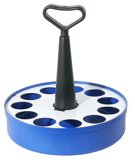 Flaschenträger mit Griff, blau.