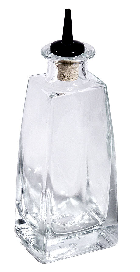 Glasflasche mit Ausgießer.