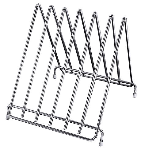 Metallständer für Tabletts oder Geschirr.