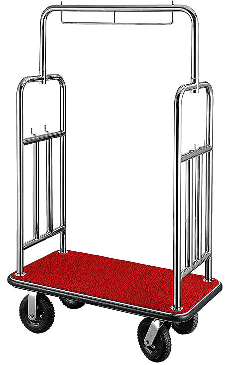 Gepäckwagen mit rotem Boden.