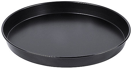 Schwarzes rundes Backblech für Gastronomie.