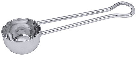 Metall-Messlöffel mit langem Griff.