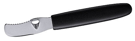 Schwarzer Flaschenöffner mit Kapselheber.