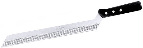 Langes Messer mit schwarzem Griff.