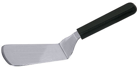 Metallspatel mit schwarzem Griff.