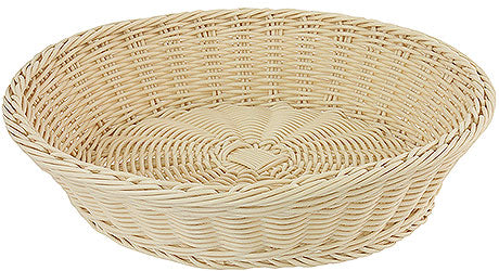 Leerer geflochtener Brotkorb.