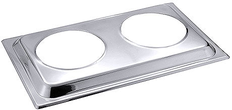 Edelstahl-Gastronomiebehälter mit Deckel.