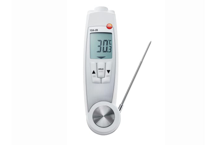 Digitales Infrarot-Thermometer mit Sonde.