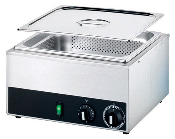 Gastronomie-Wasserbadgerät aus Edelstahl.