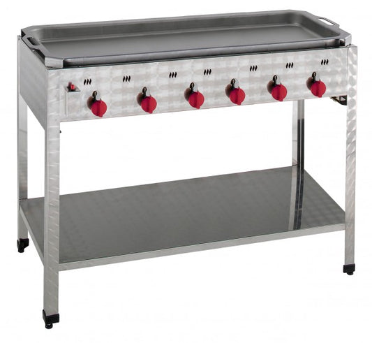 Gastronomie-Grill mit mehreren Brennern.