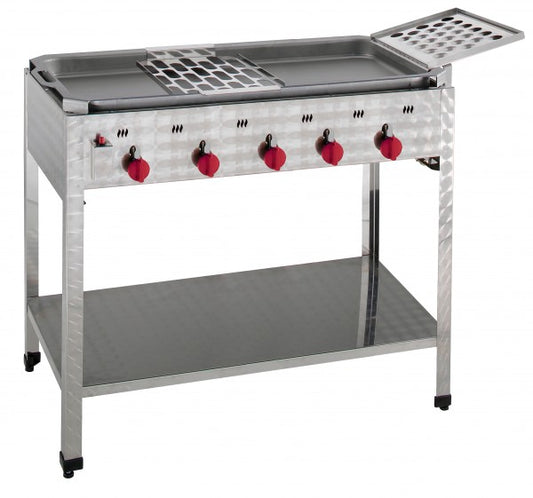 Gastronomie-Grill mit Ablagefläche.