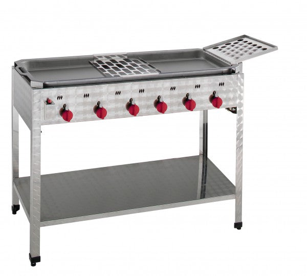 Gastronomie-Grill mit mehreren Brennern.