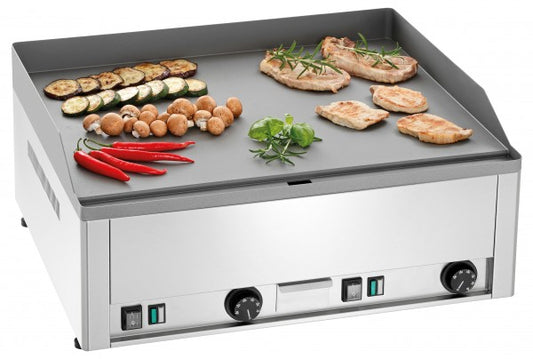 Gastronomie-Grill mit Lebensmitteln.