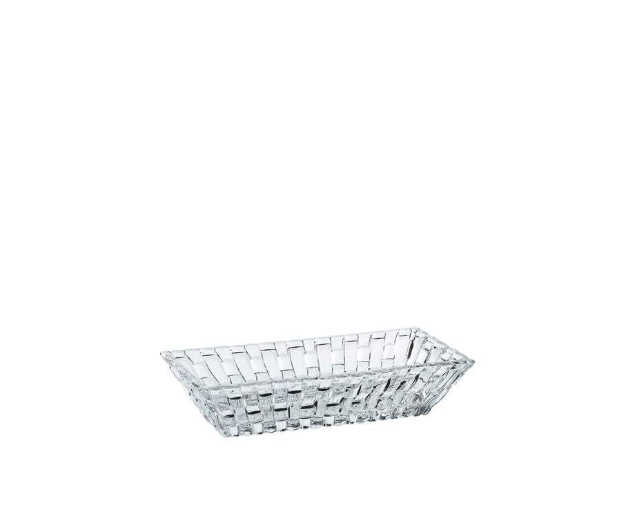 Glaskorb rechteckig transparent leer
