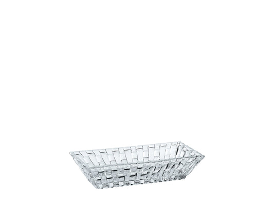Glaskorb rechteckig transparent leer