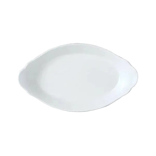 Simplicity White Oval No4 Eared Dish 34 x 19cm (13 3/8 x 7 1/2")