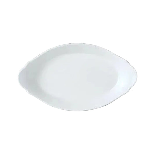 Simplicity White Oval No4 Eared Dish 34 x 19cm (13 3/8 x 7 1/2")