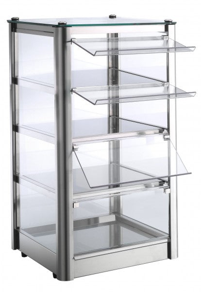 Glasvitrine für Gastronomieprodukte.