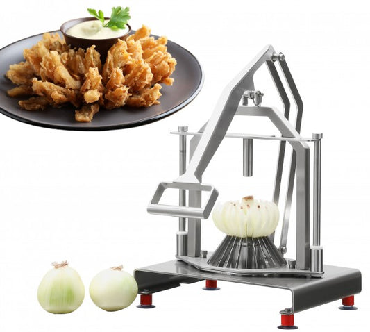 Zwiebel-Schneider mit frittierten Zwiebeln.