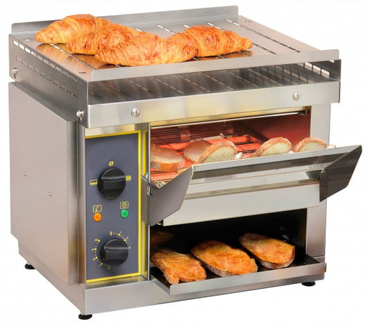 Gastronomiegerät mit Croissants und Toast.