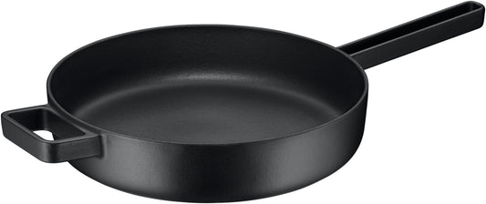 Schwarze Pfanne mit Langgriff